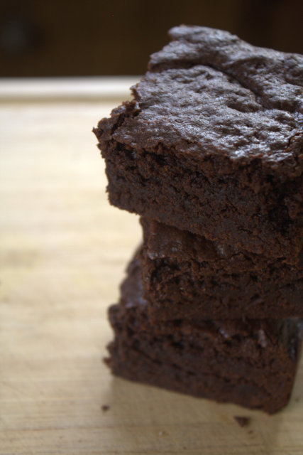 dark chocolate brownies with an ooey gooey coconut pecan icing