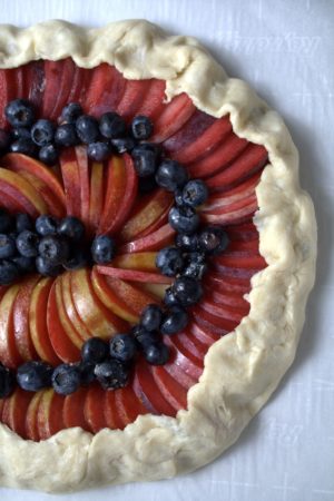 Plum & Blueberry Almond Cream Galette