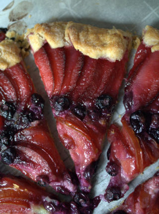 Plum & Blueberry Almond Cream Galette