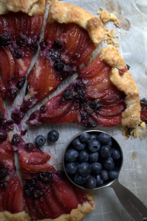 Plum & Blueberry Almond Cream Galette