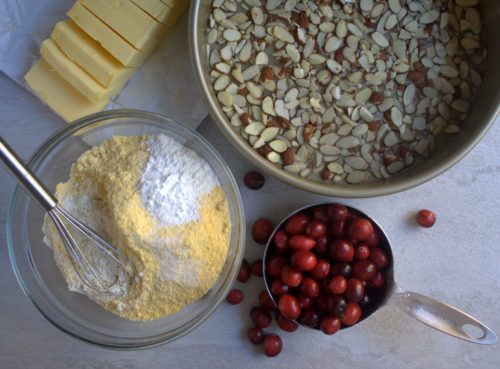 Orange Cranberry Polenta Cake